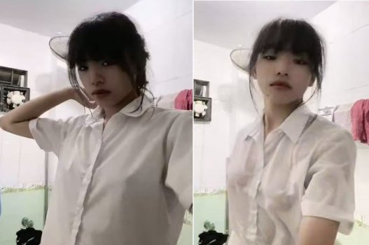 Em bé thích tắm nhưng vẫn nhớ bạn trai